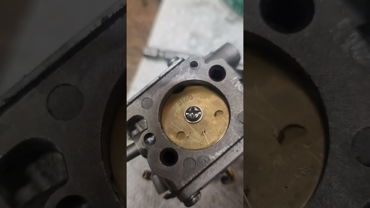 Husqvarna 372 carburetor throttle shaft thinning for more flow.  Chainsaw repair 