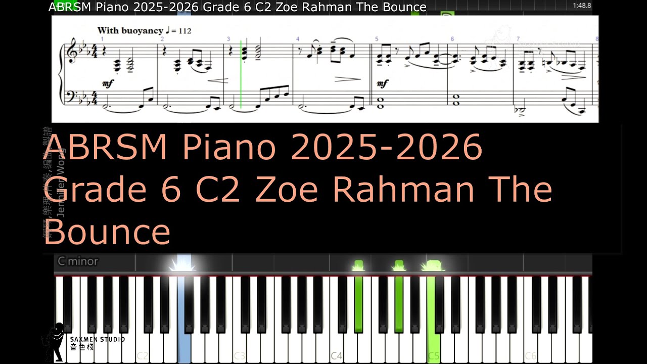 ABRSM Piano 2025 - 2026 Grade 6 C2 Zoe Rahman The Bounce