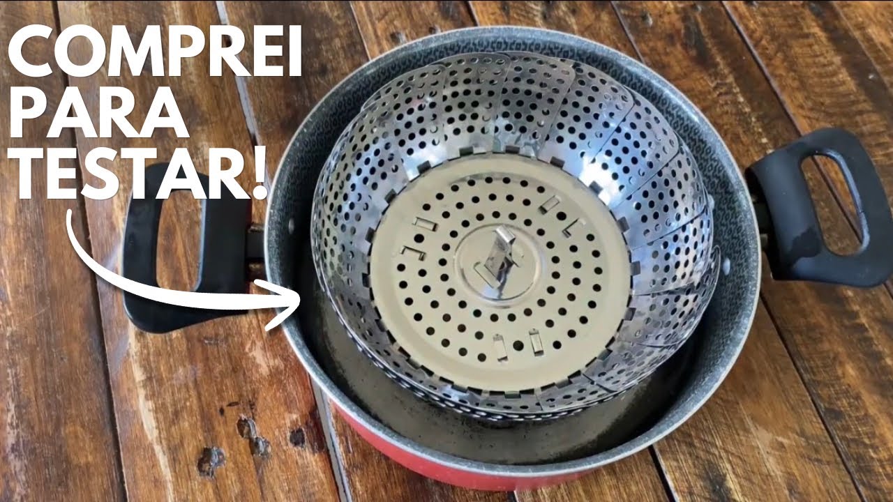 COMO COZINHAR LEGUMES NO VAPOR? – Cesto de cozimento inox, funciona mesmo? 🥦😬 REVIEW SINCERO + Teste