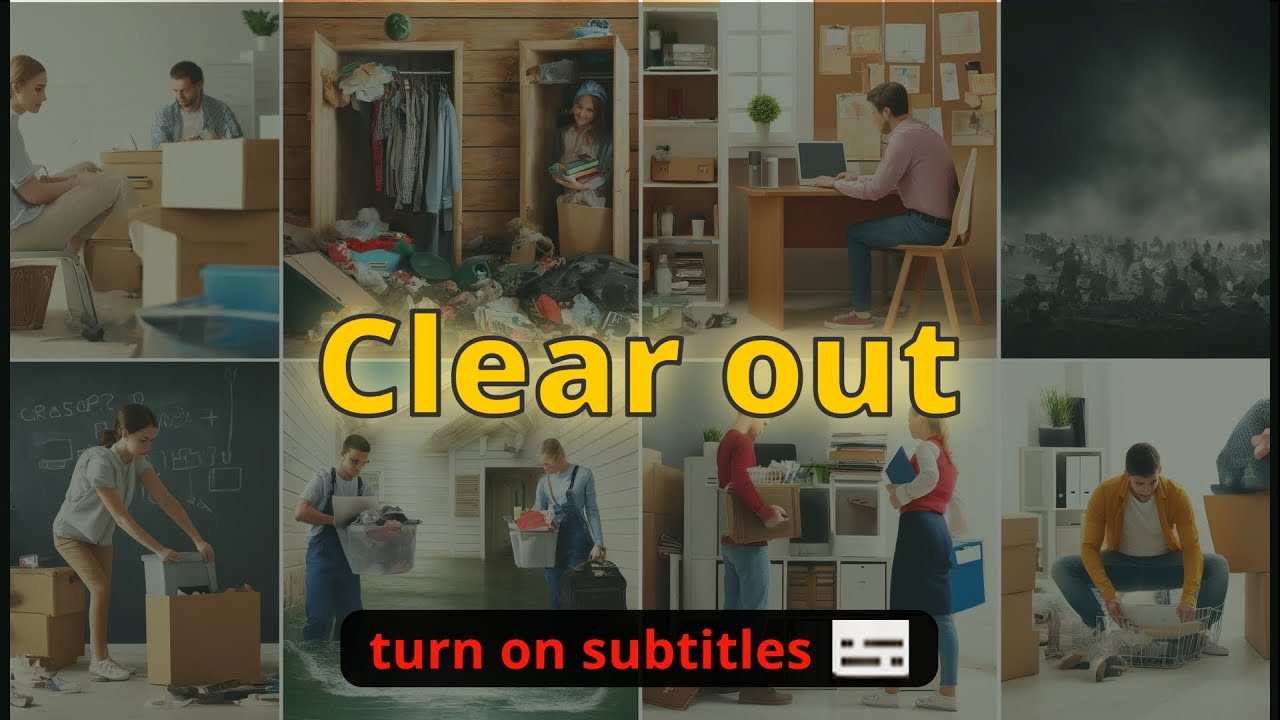 Clear out meaning with 5 examples