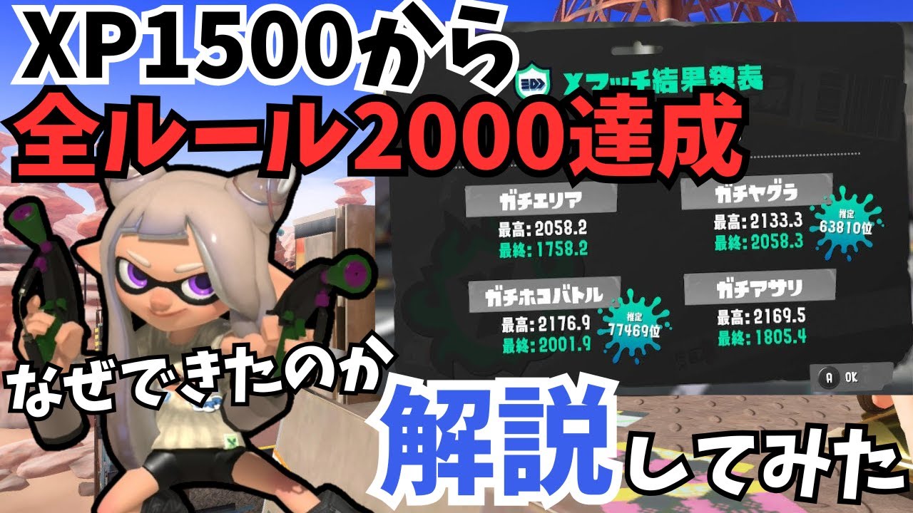 XP2000に行くための意識の話と2000維持できなくて辛いという話。【スプラトゥーン3】