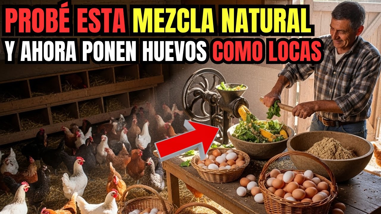 Mis gallinas no ponían ni un huevo, probé esta MEZCLA NATURAL y ahora ponen huevos como locas