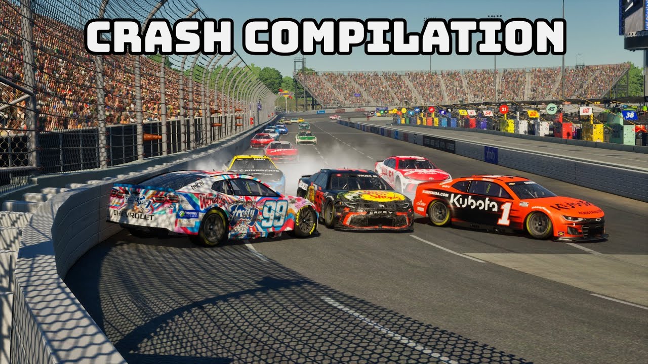 NASCAR 25 Realistic Crash Compilation 4