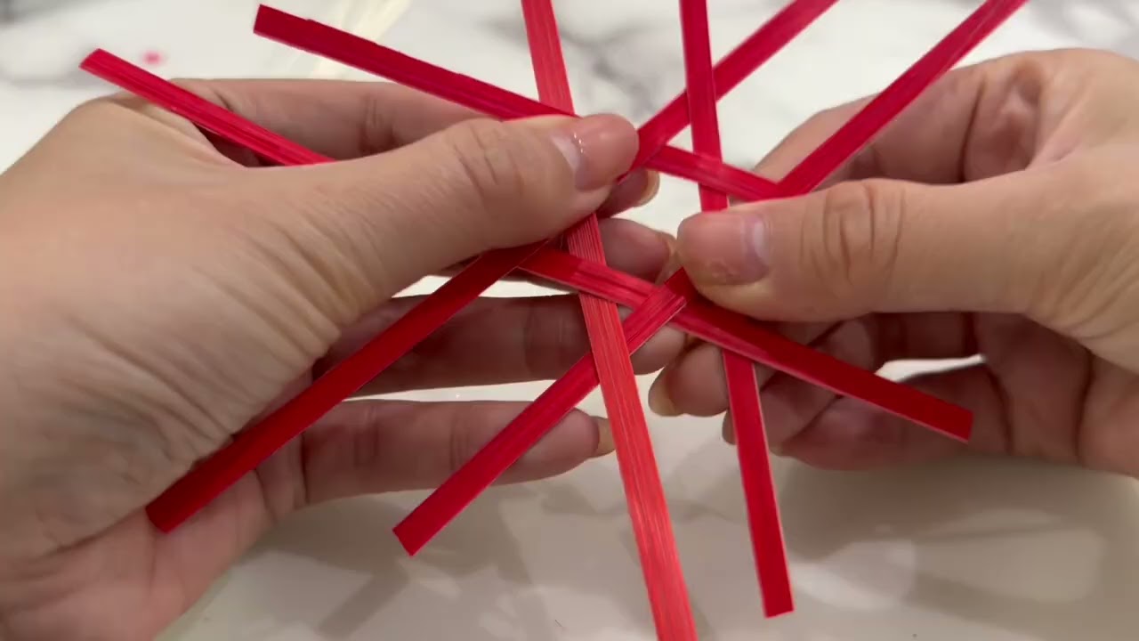 Handmade Bambloom Snowflakes for New Year's decor
