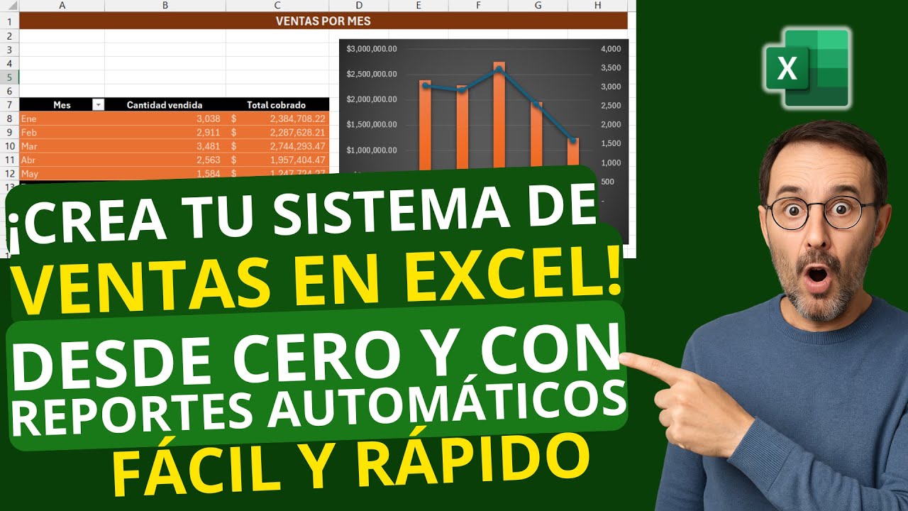 Crea tu Registro de Ventas y Reportes Automáticos en Excel desde CERO (Paso a Paso)