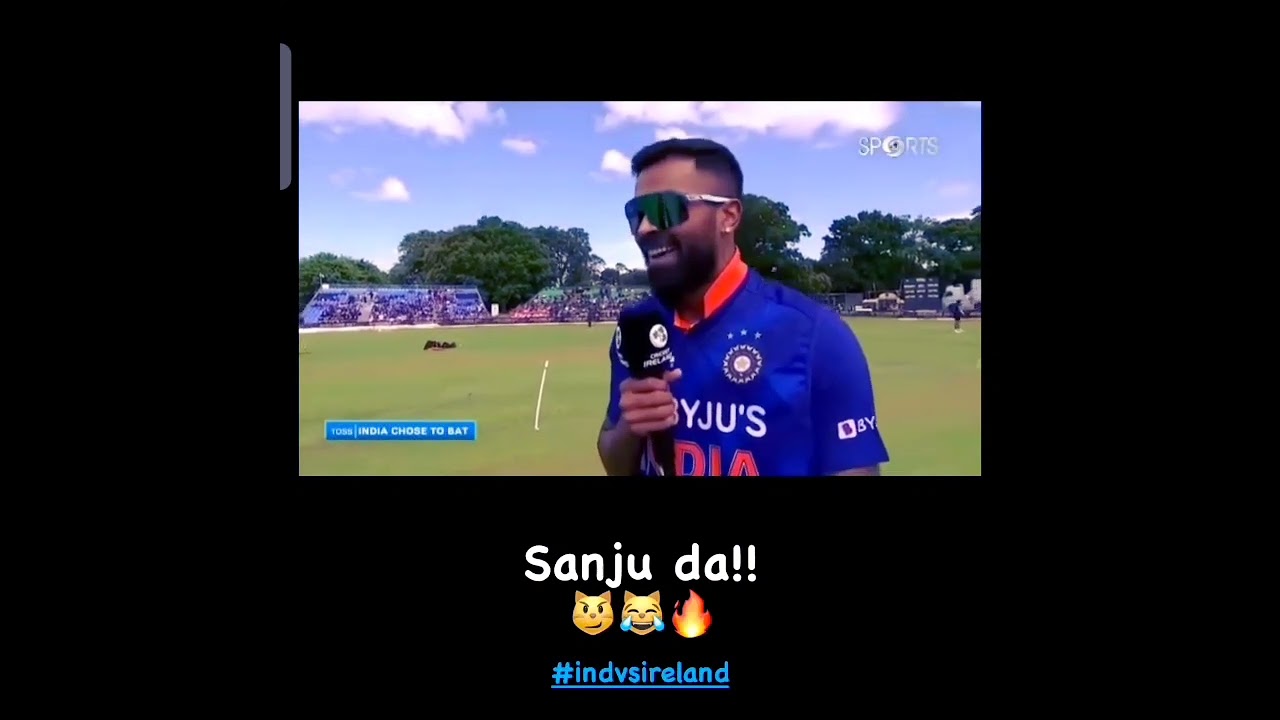FANS CHEERING FOR SANJU SAMSON . #indvsireland #sanjusamson #india #cricket