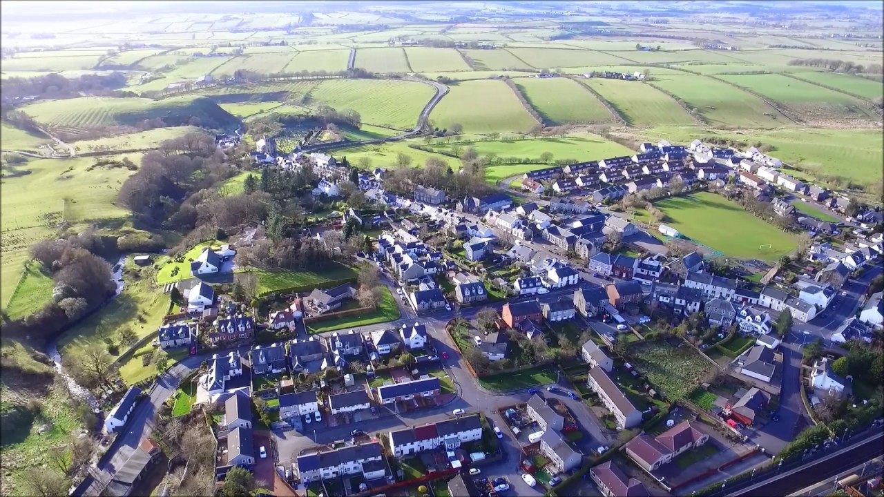Dunlop, Ayrshire From The Air - Aerial Tour Of the Village Of Dunlop