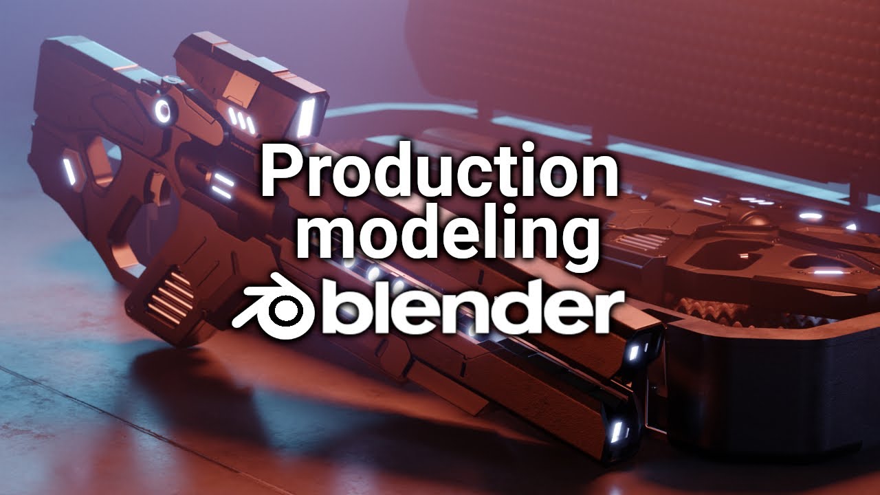 Asset modeling for production in Blender | Gauss Rifle