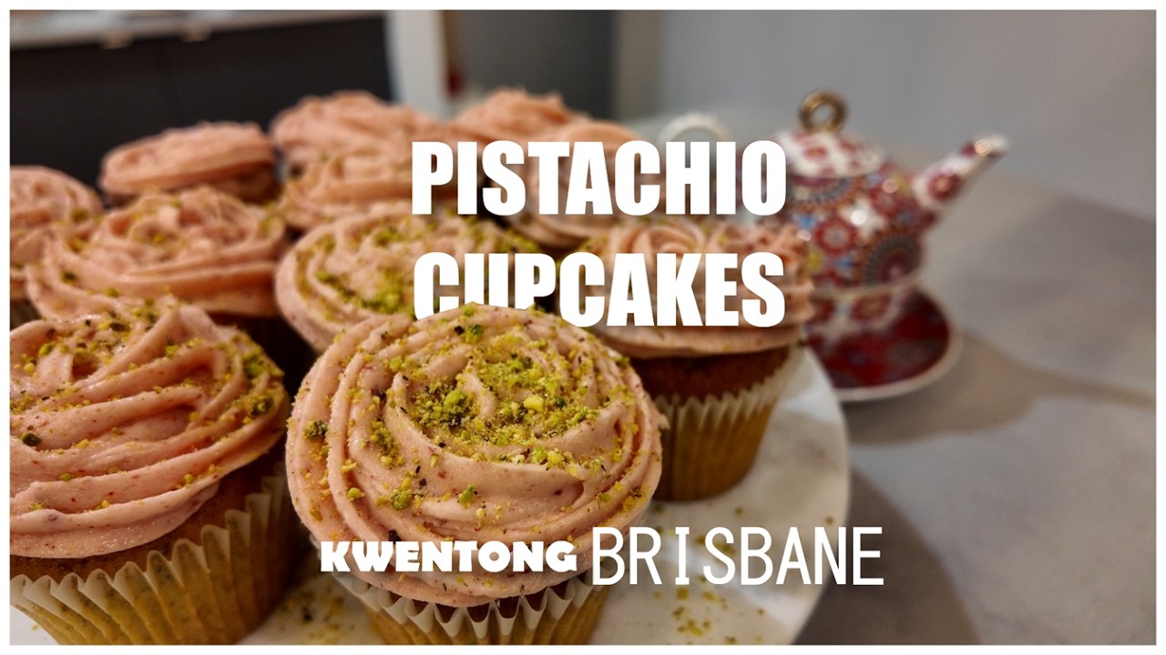 Kwentong Kitchen | Pistachio Cupcakes | With Strawberry Frosting
