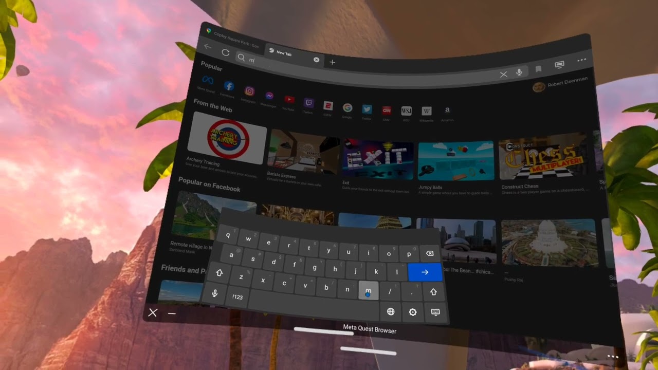 Oculus quest 2 with Google streetview