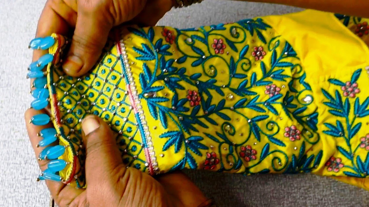 beautuful trending sleeve design//తక్కువ ఖర్చుతో మీరే ఇలా కుట్టేయండి //hanging beeds stitching...