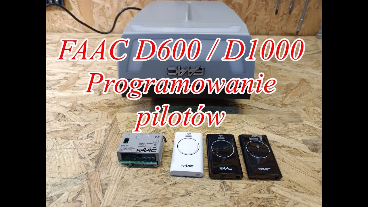 15. FAAC D600 / D1000. Programowanie pilot&oacute;w FAAC SLH868MHz .. Remote Programming. eurobram