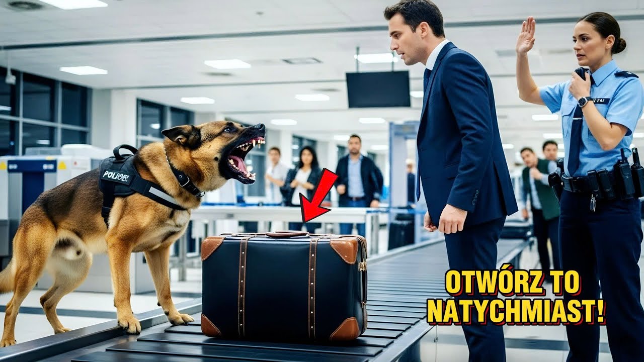 Pies policyjny nie przestawał szczekać na walizkę pasażera — odkrycie zszokowało wszystkich!