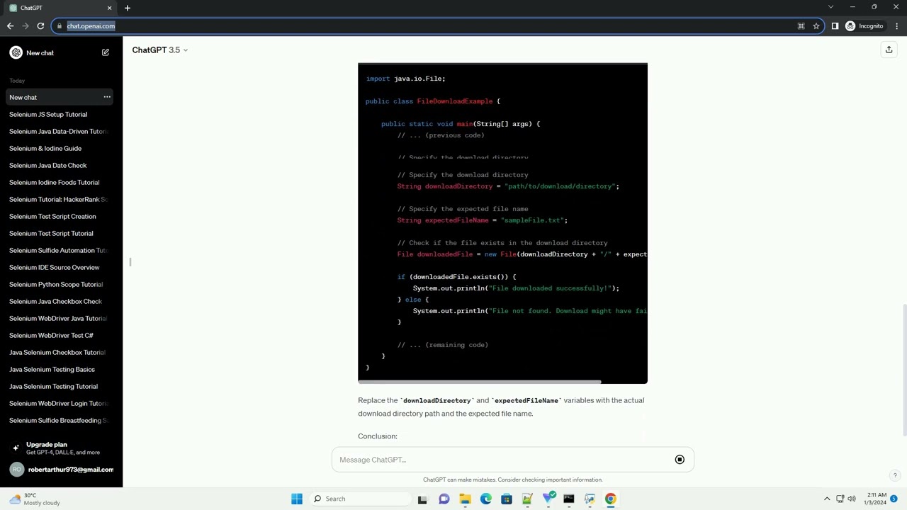 java selenium check download file
