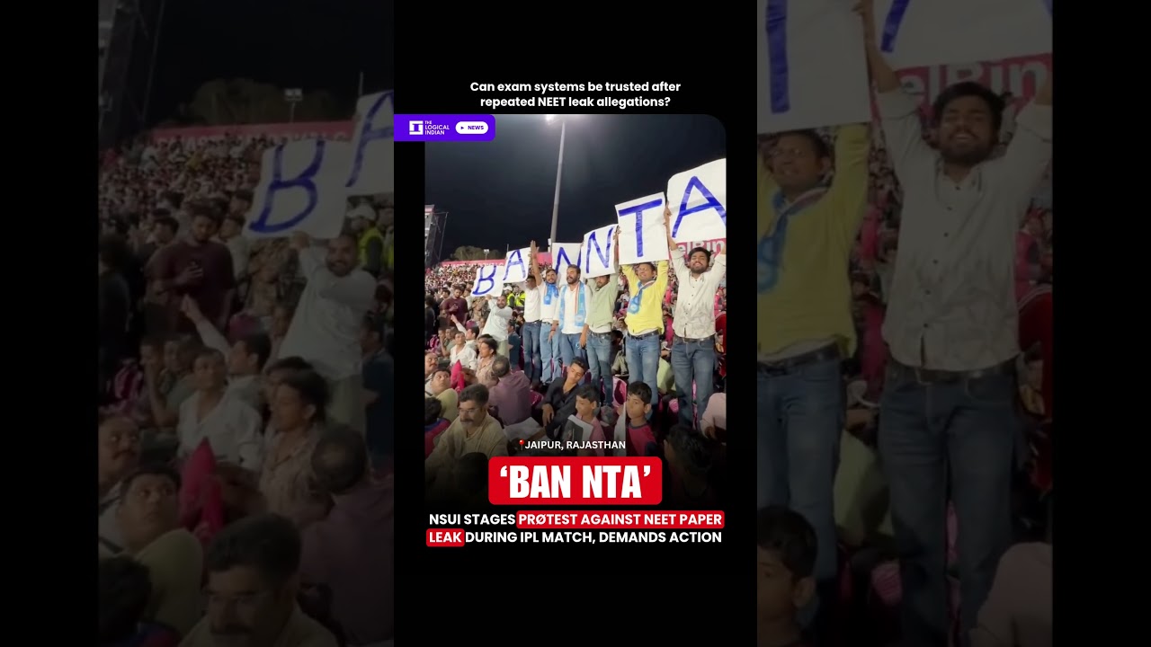 NSUI Stages Pr&Oslash;test Against NEET Paper Leak During IPL Match, Demands Action