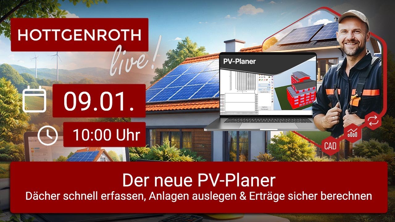 Der neue PV-Planer – Dächer schnell erfassen, Anlagen auslegen & Erträge sicher berechnen