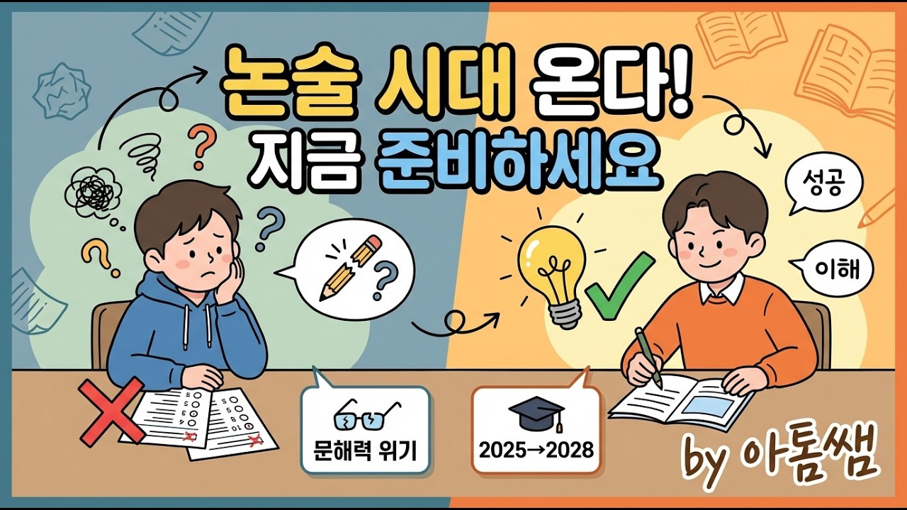 2028 대입 개편 완전정리 | 논술 부활·문해력·통합형 수능까지, 지금 당장 준비할 4가지