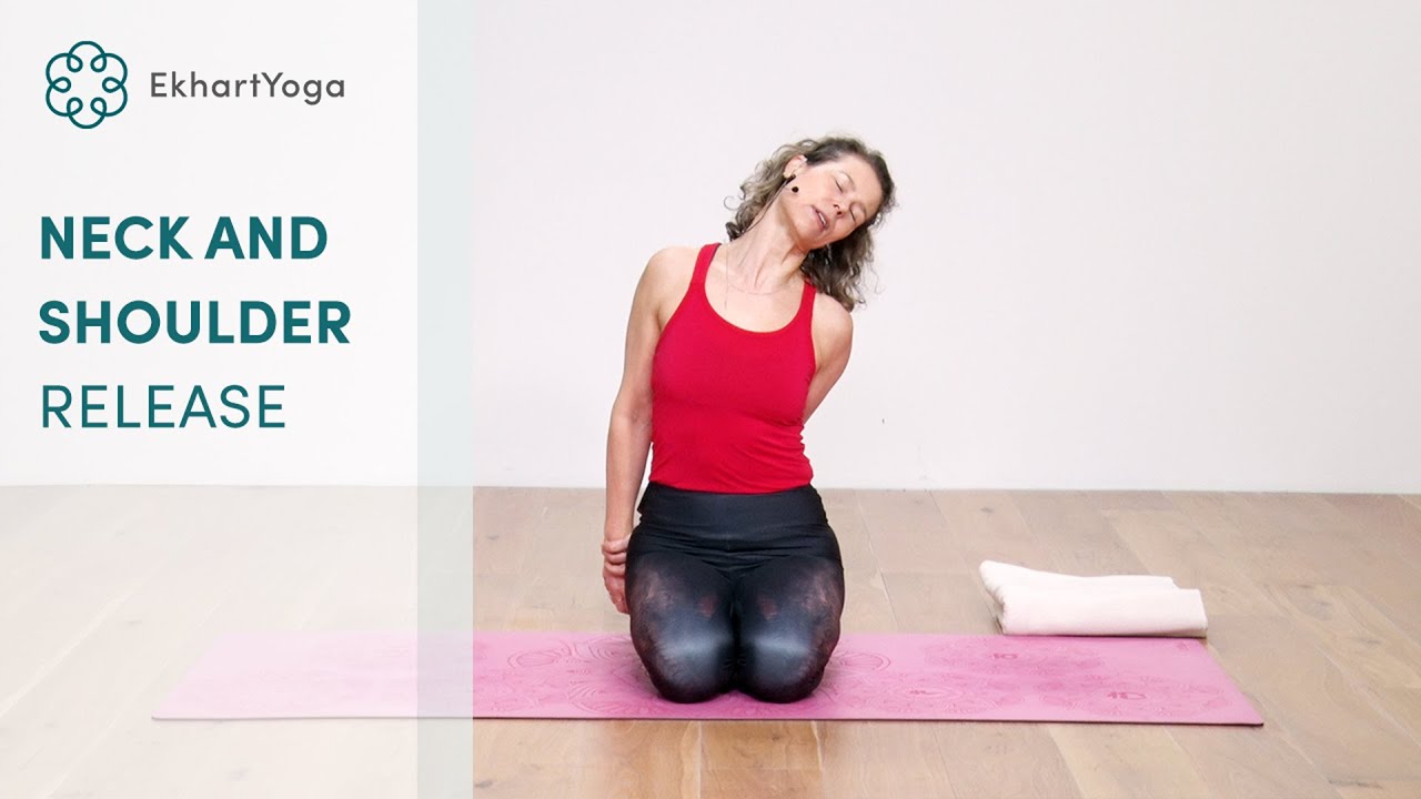 10 minute yoga to release tension in the neck and shoulders
