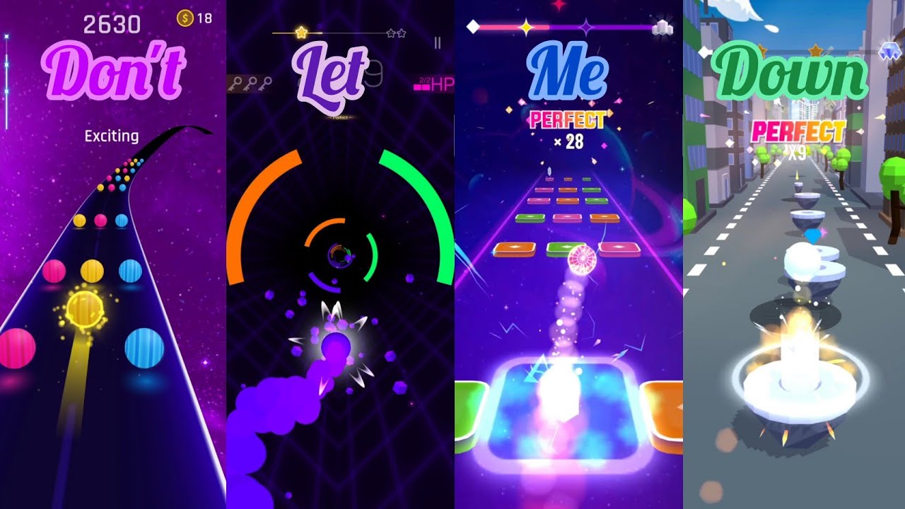 Don't Let Me Down - Dancing Road Vs Smash Color 3D Vs Color Hop 3D Vs Hop Ball 3