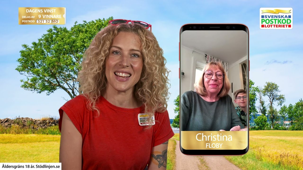 Grannar i Floby &ouml;verraskas Sandra - Postkodlotteriet