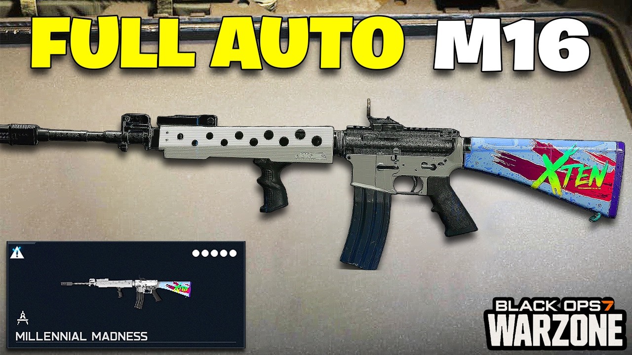 *NEW* FULL AUTO M16 = The ULTIMATE AR Build!💀 (Best M16 Class Loadout for Warzone 3)