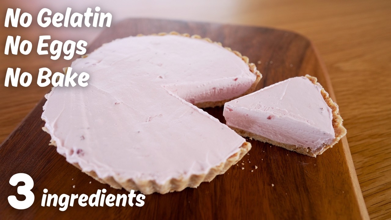 Strawberry Greek Yogurt Cheesecake Recipe No Gelatin, No Eggs, No Bake