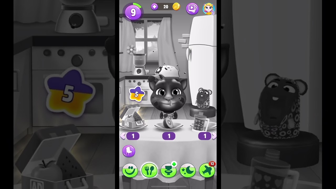 My Tom 2 don&rsquo;t want to eat kiwi | GJP #talkingtom2 #gamejungleplay #GJP # #funnyshorts