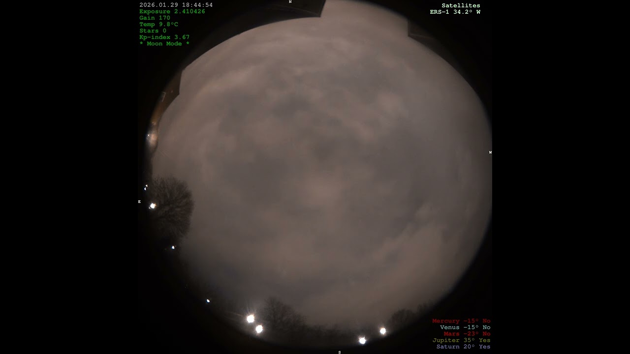 2026-01-29 Beautiful Relaxing Night Sky in Glorious 4K | Stars, Meteors, Satellites, Clouds, Rain
