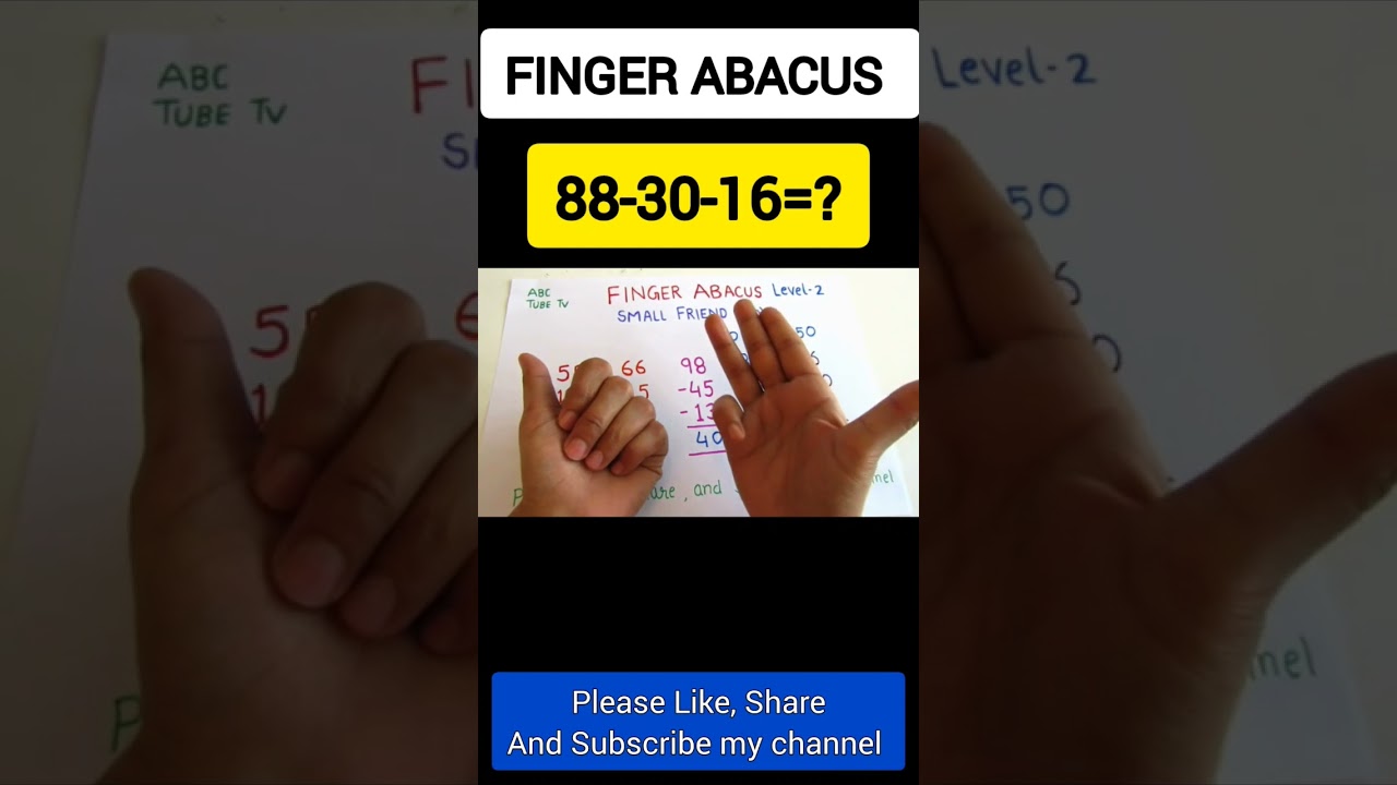 Addition and Subtraction with fingers -Abacus -Finger Abacus -Finger Maths #math#abacus#fingermath