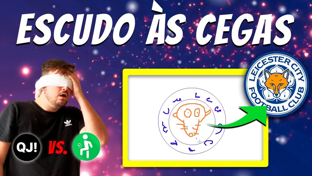 DESENHANDO ESCUDOS ÀS CEGAS VS @quejogada | Tente acertar mais rápido que a gente!!!