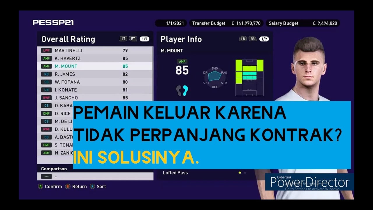 CARA MENGATASI PEMAIN KELUAR DARI KLUB DAN TIDAK MAU PERPANJANG KONTRAK DI PES 2021 MASTER LEAGUE