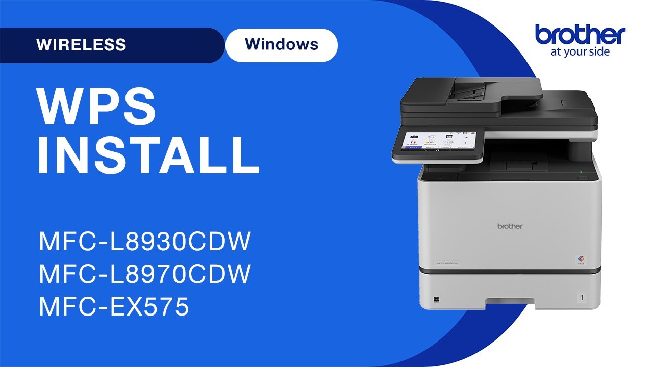 MFCL8930CDW set up wireless with WPS - Windows