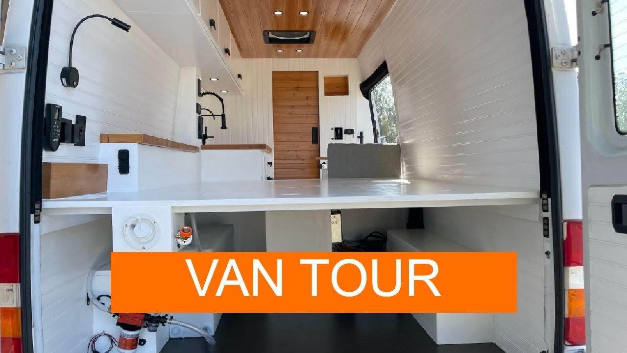 VAN TOUR / Couple Builds Beautiful DIY Tiny Home in 140” T1N Sprinter Van Conversion