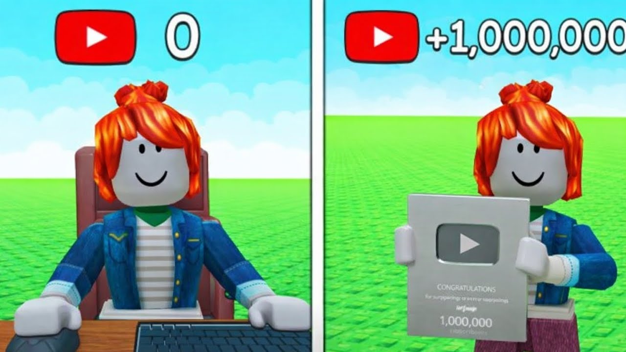 ME TORNEI YOUTUBE DE SUCESSO NO ROBLOX!!NESSE SIMULADOR DE YOUTUBE