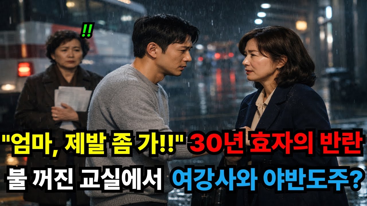 엄마, 제발 좀 가!! 30년 효자의 반란  불꺼진 교실에서 여강사와 야반도주