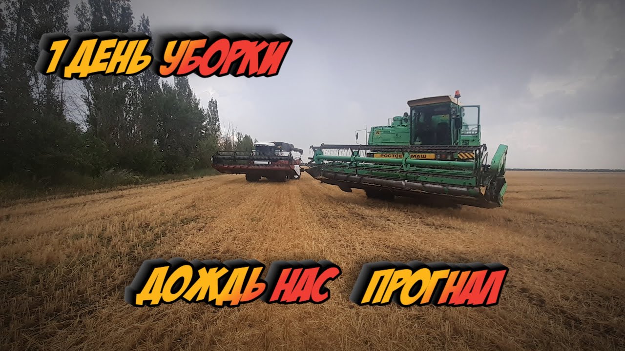 ПЕРВЫЙ ДЕНЬ УБОРКИ l ДОЖДЬ l ДОН 1500Б l АКРОС 550