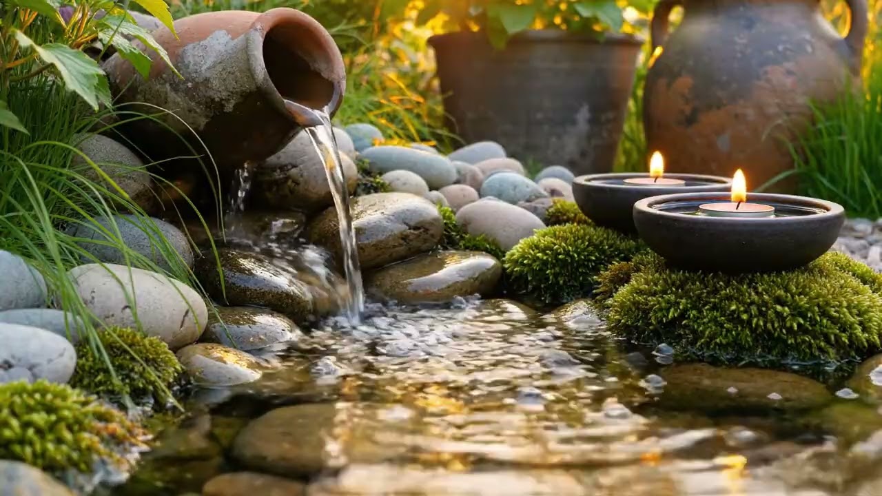 Музыка для глубокого сна на фортепиано со звуками текущей воды, снятие стресса, исцеление от