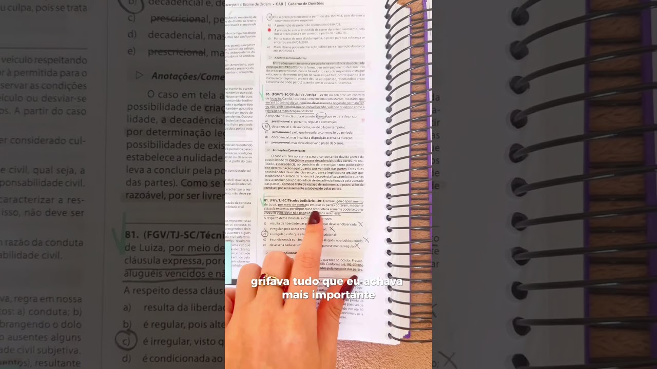 Como fui aprovada na oab estudando por quest&otilde;es #shorts