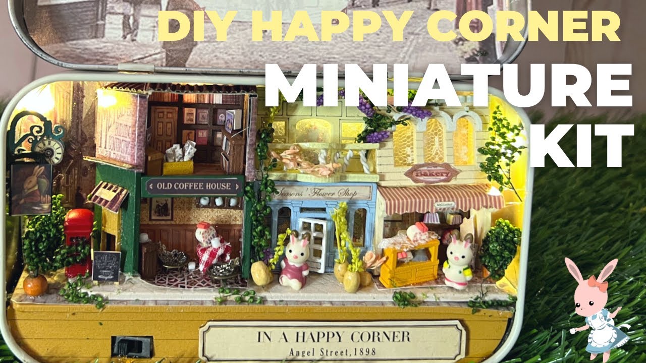 Happy corner DIY miniature kit/ CUTEBEE Box Theatre Doll House Furniture Miniature,Happy Corner
