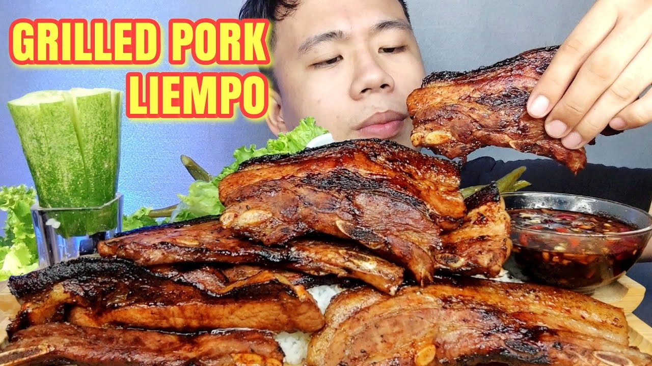 GRILLED PORK LIEMPO MUKBANG| Inihaw na Liempo| Pinoy Mukbang| Mukbang Philippines| Asmr Mukbang