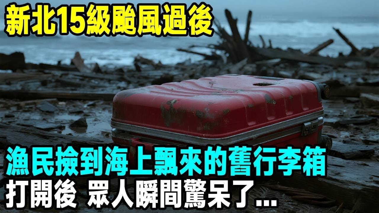 新北15級颱風過後，漁民撿到海上飄來的舊行李箱，打開後，眾人瞬間驚呆了   「茶桌老故事」