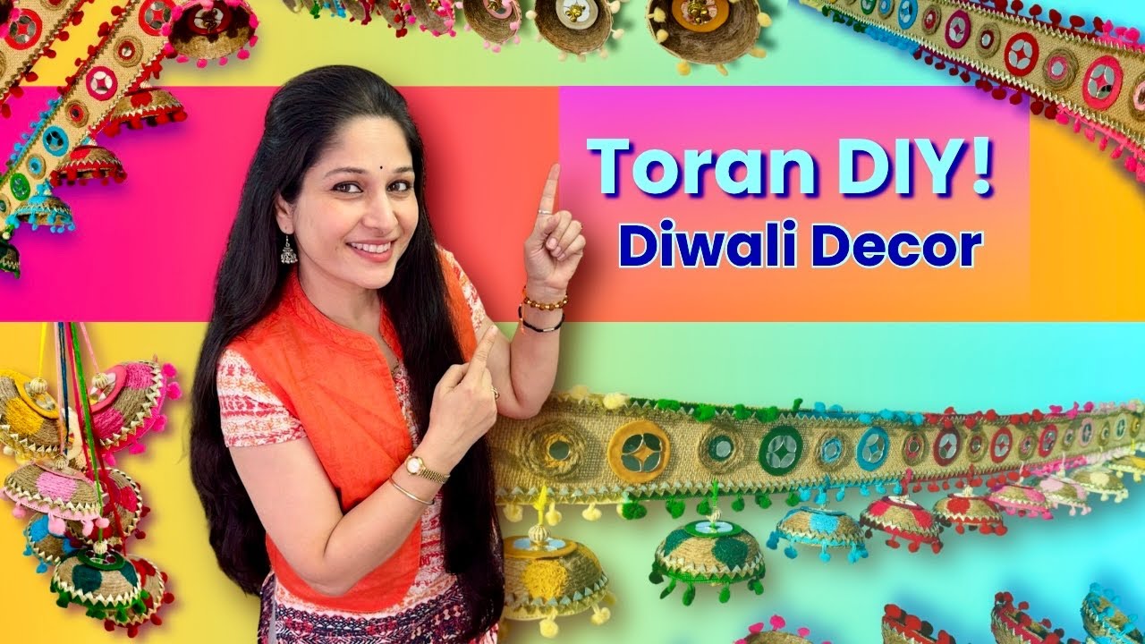 DIY Jute Toran from Waste Clothes | Easy & Budget-Friendly Diwali Decoration! 