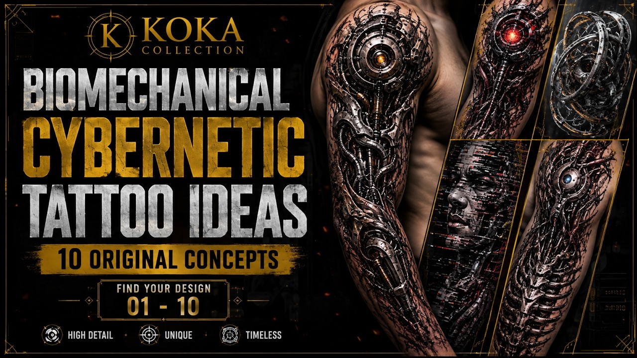 BIOMECHANICZNE TATUAŻE 🔥 10 Oryginalnych Projekt&oacute;w | Biomechanical Tattoo Ideas