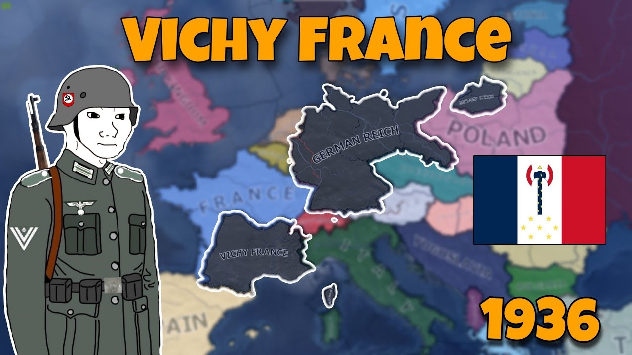 What if Vichy France existed in 1936 | Hoi4 Timelapse