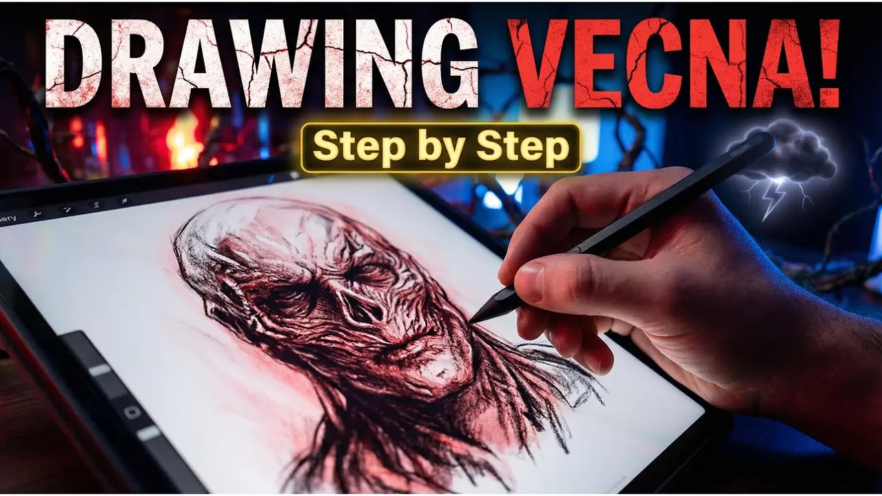 Drawing Vecna | Stranger Things step by step |Time Lap