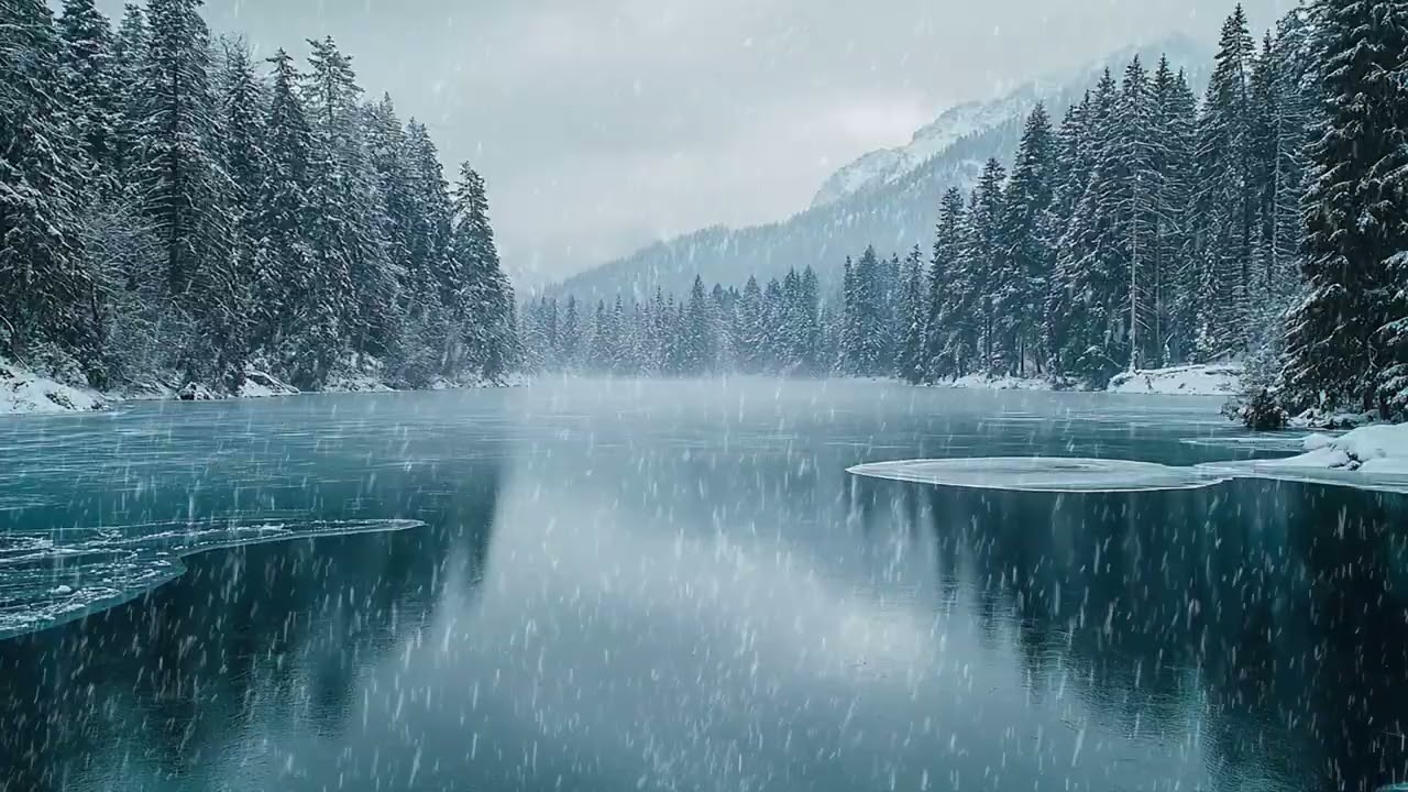 A Winter Day  with Only Wind and Falling Snow