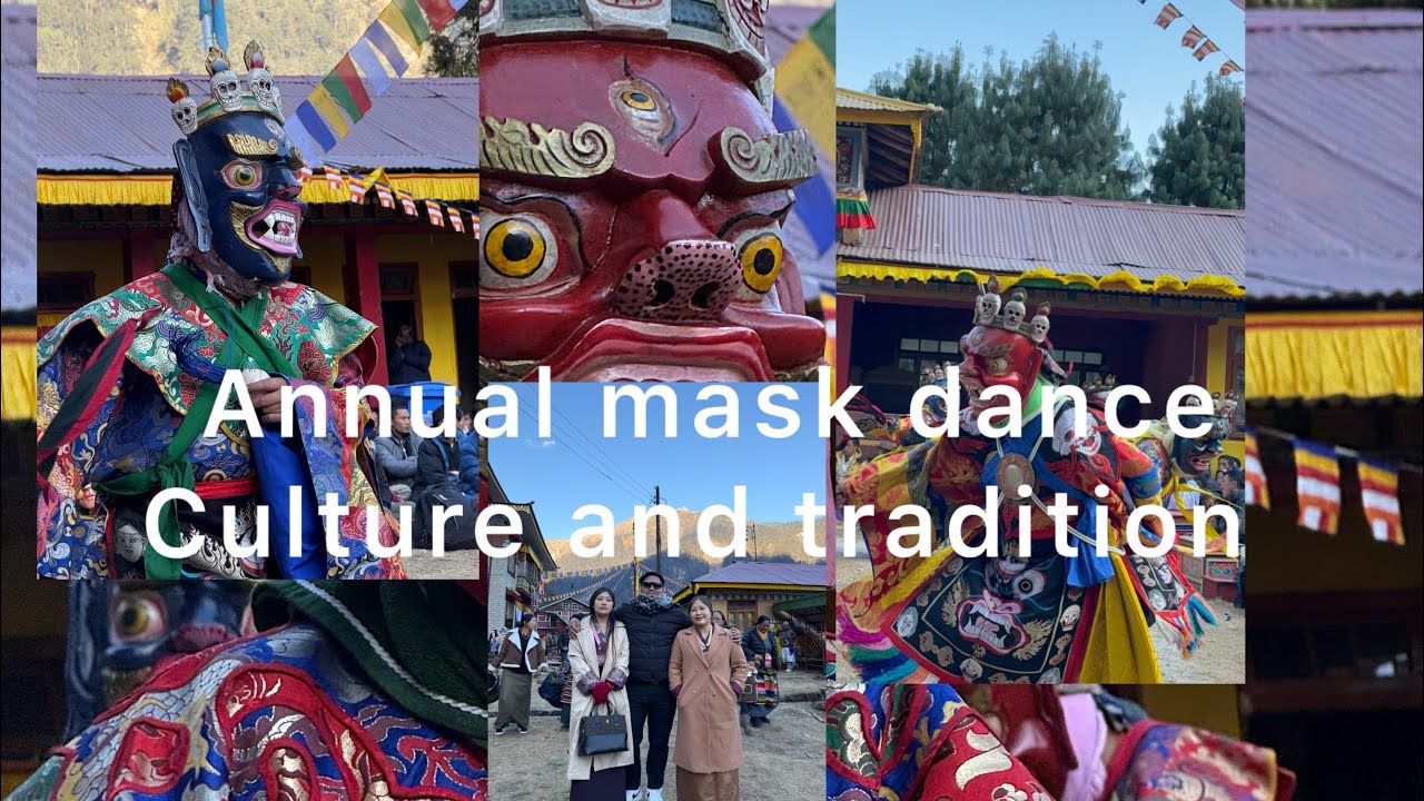 Annual mask dance ritual at North Sikkim// tradition and culture of Sikkimese people 