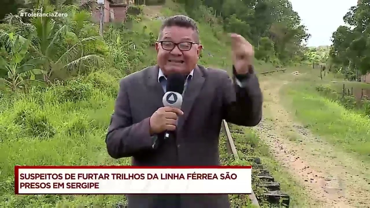 Suspeitos de furtar trilhos da linha férrea são presos em Sergipe - Tolerância Zero
