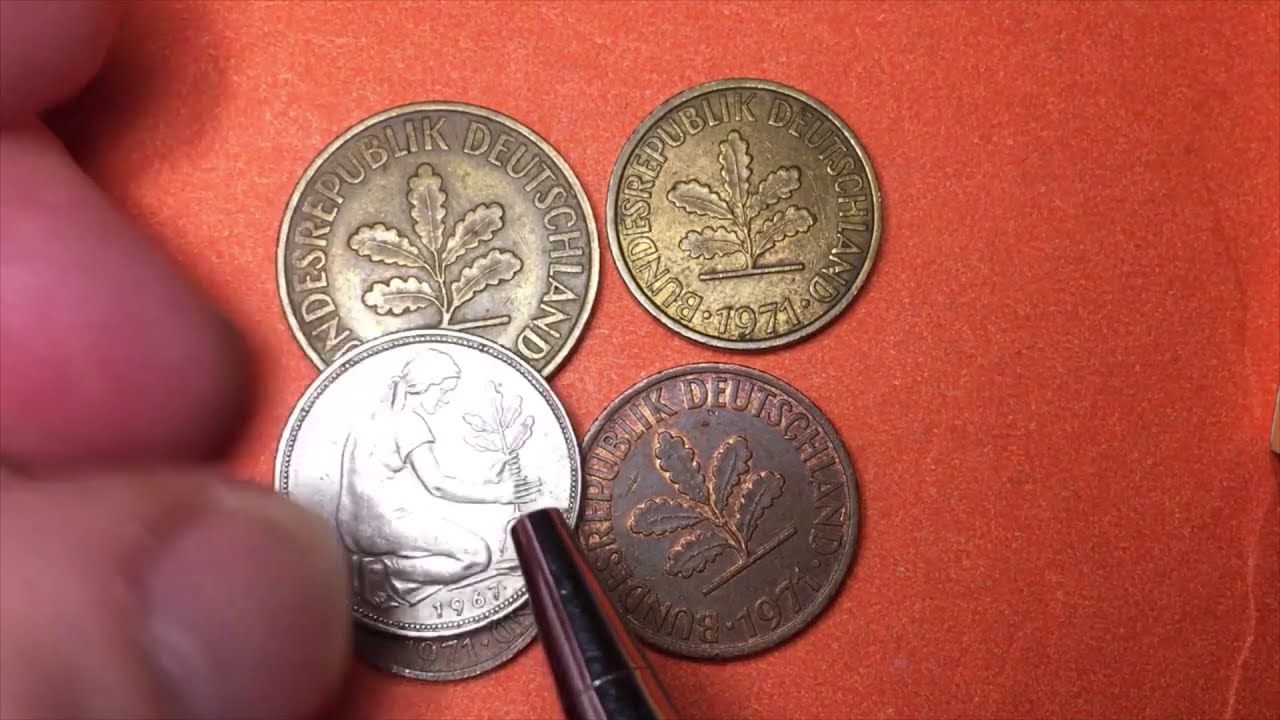 Germany 1971 Coins   West Germany   1 Pfennig   2 Pfennig   5 Pfennig