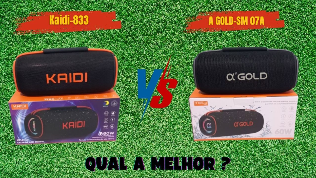 Qual &eacute; a Mais Potente? 💥 KAIDI-833 vs. A GOLD SM-07A no Duelo de &Aacute;udio! #caixabluetooth